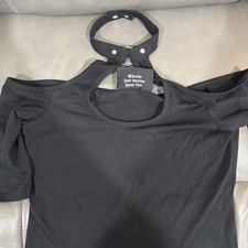 Killstar Shirt Collar Medium Black Ghouls Just Wanna Have Fun Preowned Excellent