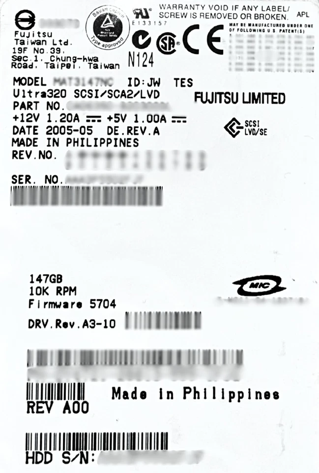 Dell Y4721 146GB 10K U320 MAT3147NC - Image 2 of 4