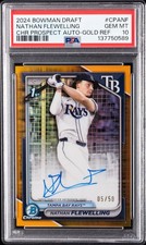 2024 BOWMAN DRAFT CHROME PROSPECT AUTOS #CPANF NATHAN FLEWELLING 5/50 PSA 10