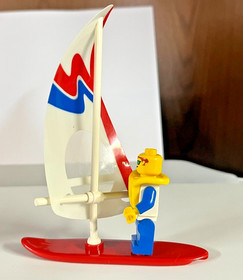 Lego Wind Surfer with Surfboard & Two Sails with Surfer and Life Vest
