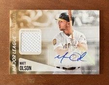2019 Topps Gold Matt Olson 18/50 Materials Autograph MLAR-MO