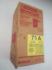Square D Homeline 70 Amp 2 Space 4 circuit Outdoor Main Lug Load Center Panel