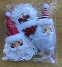 NWT Target Wondershop SANTA CLAUS HEAD ORNAMENTS Package of 3 New 2023