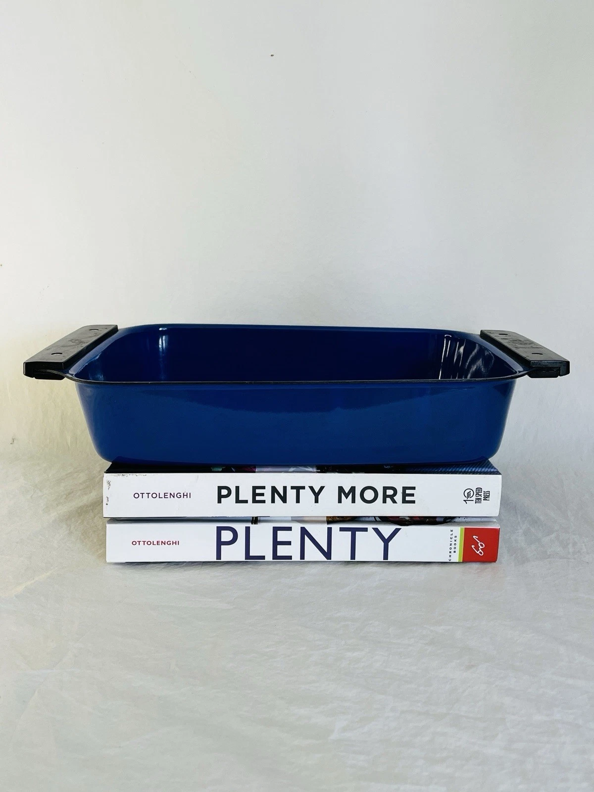 VTG Cathrineholm Holland Roasting Platter Baking Dish Graham Kerr Blue Enamel