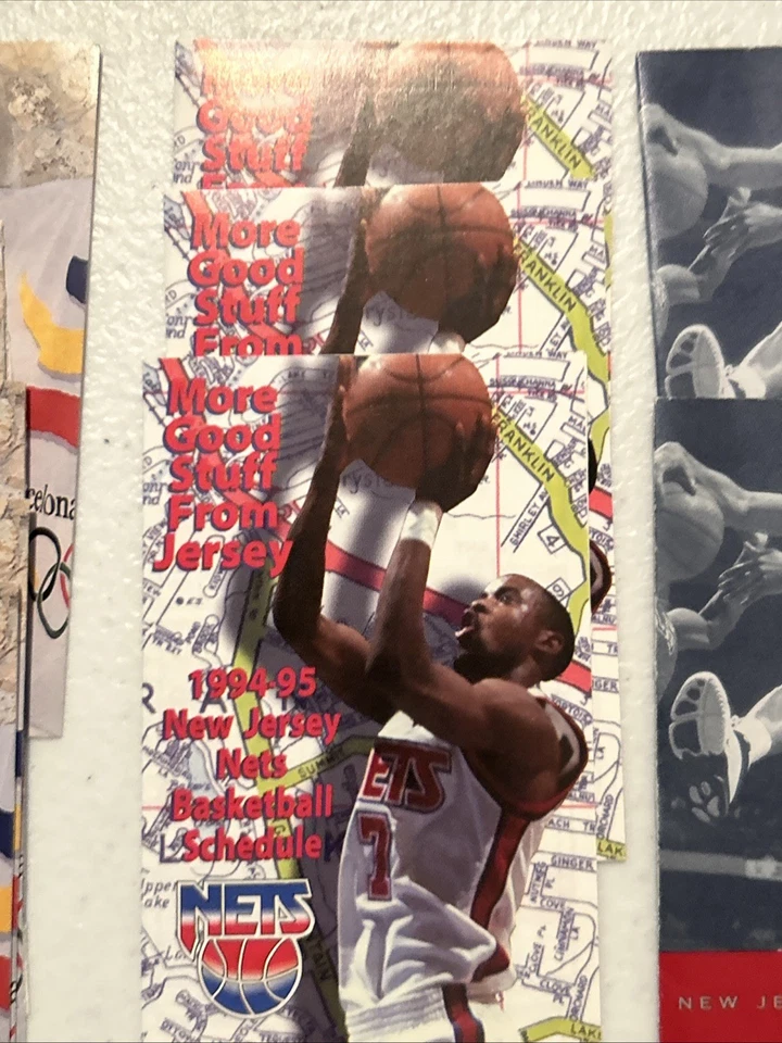 New Jersey Nets NBA Pocket Schedules Misc Lot of 32 Calipari Daly - 1992 - 2002 - Image 3 of 4