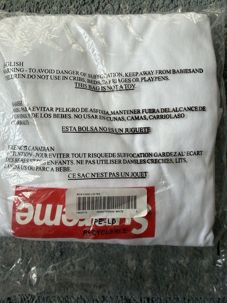 Supreme Box Logo L/S Tee Size L | eBay