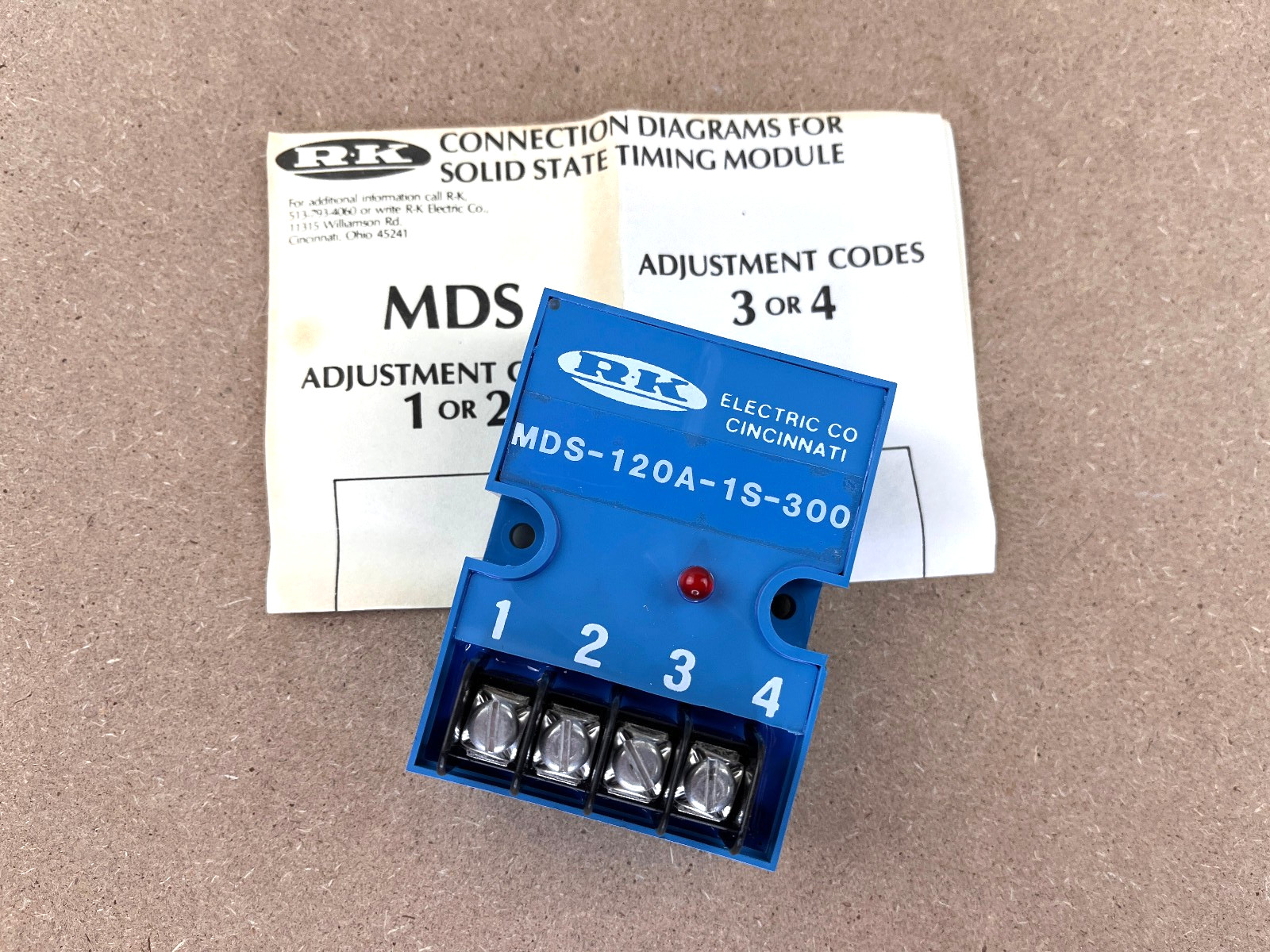 RK Electronic Solid State Timing Module MDS-120A-1S-300 NEW NOS NIB