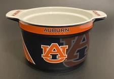 Boelter Brands University of Auburn Tigers 23oz Handled Crock Dip Salsa Bowl NEW