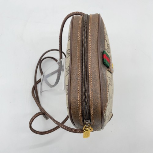 Auth Gucci GG Supreme Sherry Line 156.02 PVC Leather Beige Shoulder Bag NS061590 - Picture 16 of 22