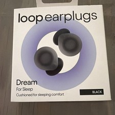 Loop Dream Earplugs for Deep Sleep, Napping and Snoring - Black