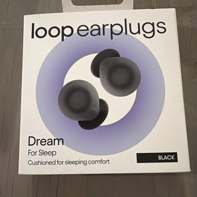 Loop Dream Earplugs for Deep Sleep, Napping and Snoring - Black