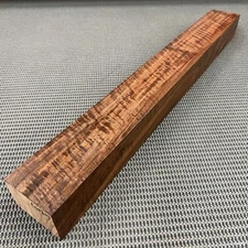 CW317 Curly Claro Walnut Billet Block Carving Craft Knife Handle Game Call 23.3"