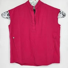 Figs Scrub Top Womens XXS Rafaela Oversized Healthcare Nurses Uniform Ultra Rose