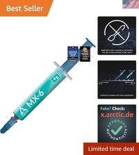 4g MX-6 Thermal Paste - Non-Conductive, Versatile for CPUs, Laptops Graphics