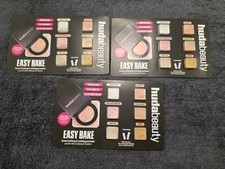 Huda Beauty Easy Bake Loose Baking  Setting Powder 6-Shade Sample Card x3pc.