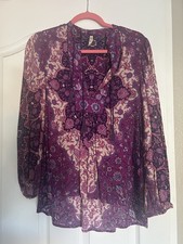 Spell & The Gypsy Collective Folk Song Boho Floral Peasant Blouse in Blossom XS