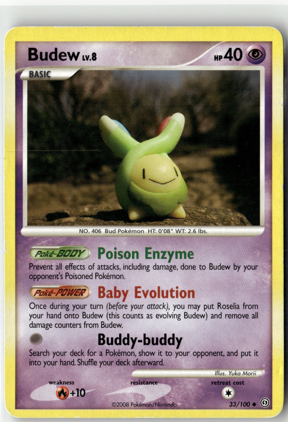 Budew Uncommon Stormfront 33/100 MP Yuka Morii