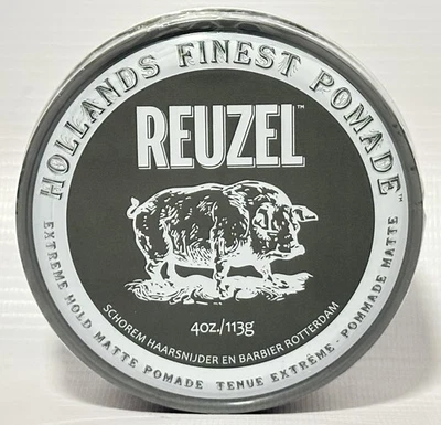 Reuzel Extreme Hold Matte Pomade 113g | Vegan Strong Hold Hair Wax for Men