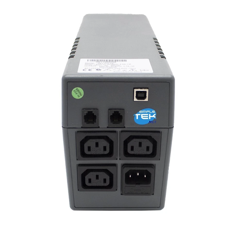 Socomec NET-800-PE Ups 800va 480w Uninterruptible Power Supply 3 Sockets+USB _ - Image 4 of 4