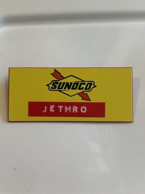 VINTAGE COOL SUNOCO GAS STATION EMPLOYEE ID BADGE NAME TAG JETHRO  LQQK 