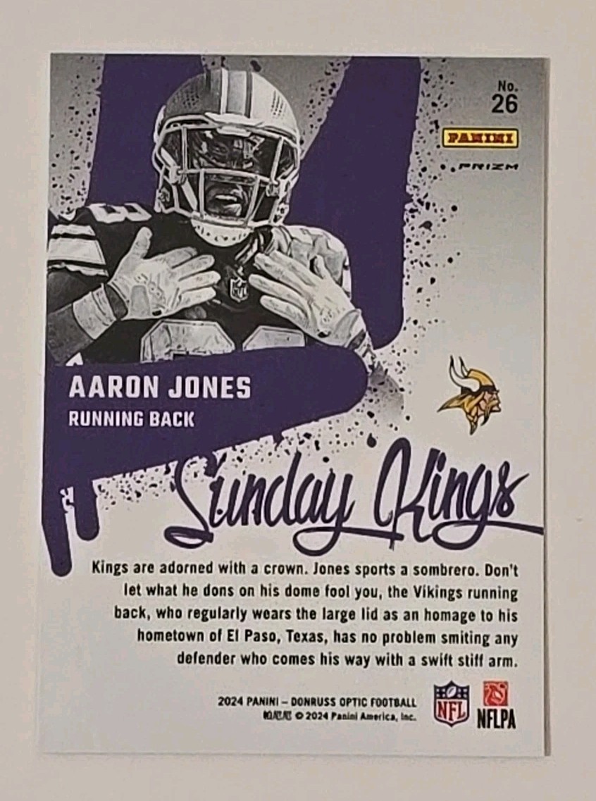 2024 Panini Optic Aaron Jones Sunday Kings Case Hit SSP #26