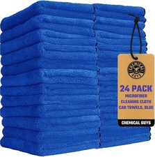 Chemical Guys Blue Microfiber Towels 24 Pack 16x16 Ultra Soft Scratch-Free Car D