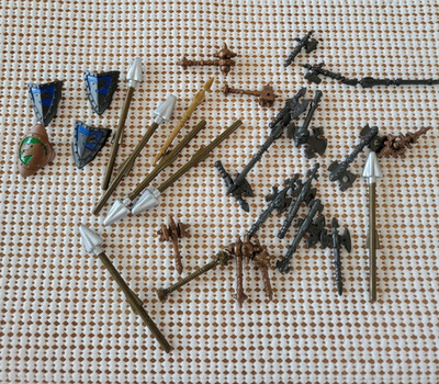 Mega Bloks Dragons Krystal Wars Minifigures Weapons & Sheilds Lot Replacement