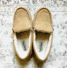Cat Jack Miles Tan Slip-On Loafer, Faux Fur Lined, Kids US Size 1