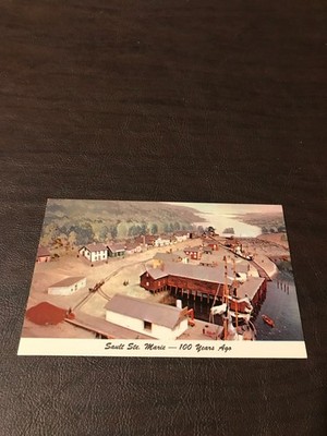 UNPOSTED POSTCARD - SAULT STE. MARIE, MICHIGAN - 100 YEARS AGO