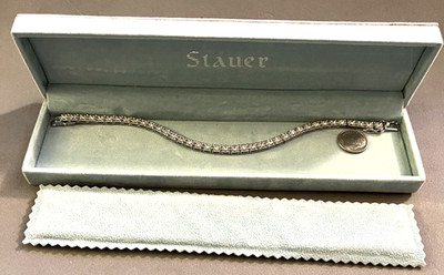 ADI Sterling Silver 925 CZ Cubic Ziconia Tennis Bracelet Mint Thailand Mint