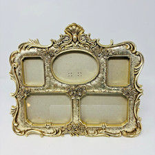 Romantic Ornate Gold Photo Frame Floral Roses Baroque Style Holds 5 Photos