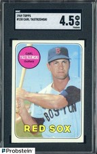 1969 Topps #130 Carl Yastrzemski Boston Red Sox HOF SGC 4.5 VG-EX+