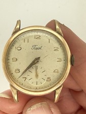 vintage 1940s Tissot 10K gold filled manual small seconds Cal 27 serial 25548