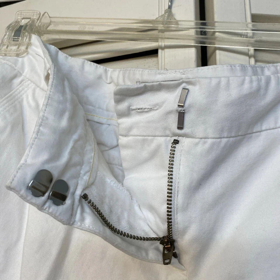 Pantalones elásticos blancos para mujer NEW YORK & CO talla 10 mezcla de algodón spandex Foto 2 de 3