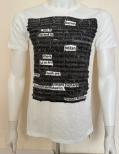 ARMANI EXCHANGE T-shirt White Logo Cotton Crew Neck M