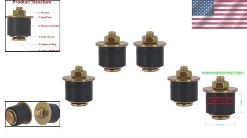 Neoprene Expansion Plug 1" to 1-1/8" - Durable 4-Pack for Automotive - Afbeelding 1 van 7