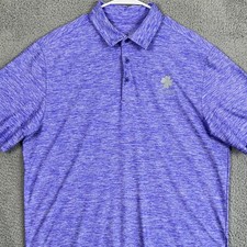 Under Armour Heat Gear Shirt Golf Polo Mens XL Light Purple Rugby Performance