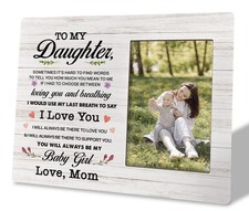 Wooden 'Baby Girl' Picture Frame Gift - Perfect for Daughter's Room or Holidays