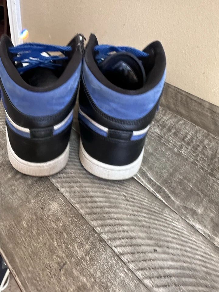 Jordan 1 Mid Blanco Negro Corredor Azul Hombre Talla 9.5 Foto 4 de 4