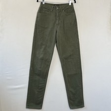 Vintage GUESS Jeans Womens Size 30 Dark Green Denim High Rise Straight Leg