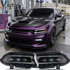 For 2015-2023 Dodge Charger Black LED Headlig...