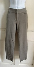 BANANA REPUBLIC Taupe SLOAN ACTION CROP Bi-Stretch Pants in GREY STONE Sz 4
