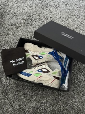 Raf Simons Cylon-21 Cream Brown Blue Sneakers EU 41 US 8 Neu with Box Shoes
