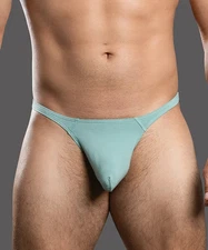 Andrew Christan ALMOST NAKED No-Show Ultra Low Rise Thong - Med - Sage - 93685