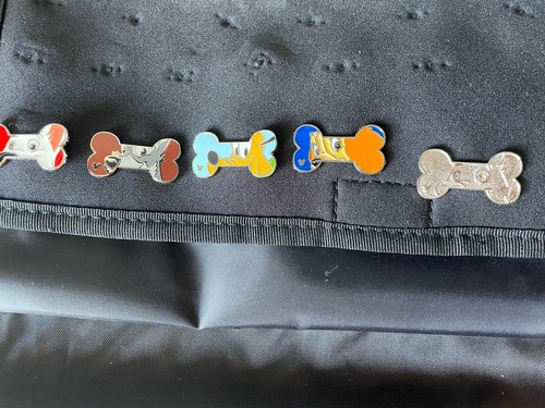 Set of 5 Disney Dog Bones 2017 Hidden Mickey Pins