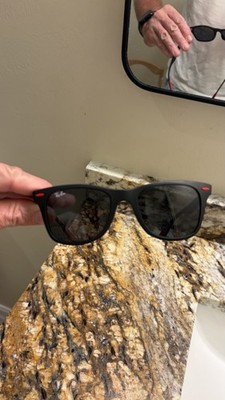 Ray-Ban Men s Square Sunglasses Black Plastic Frame Gray Tinted Lenses w/ Case