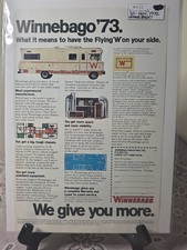 VINTAGE RV ADVERTISEMENT- November  1972- Winnebago 1973