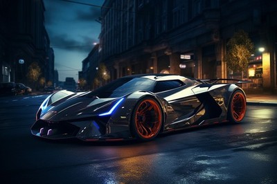 Bugatti Bolide Super Car poster A4/A3 Choose size Semi-Gloss poster only
