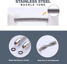 38" Commercial Sink Faucet Sprayer Hose, Pre-Rinse Sprayer Hose for Commercial K