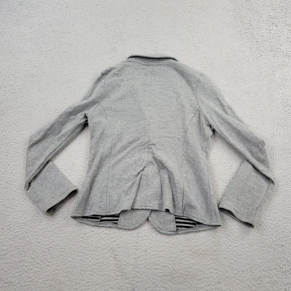 Blazer Merona Mujer XS Gris Bolsillos Botón Manga Larga Foto 3 de 4